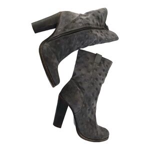 KSUBI midi boot NEW suede size 10/ 41 gray textured suede leather
